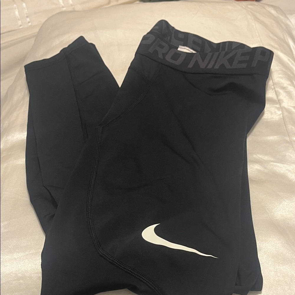 Nike Black Leggings with White Logo